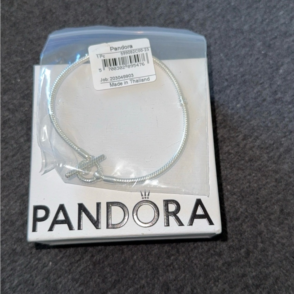 Pandora Silver Bangle Bracelet with Signature Barrel Clasp